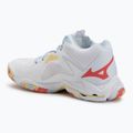 Női röplabda cipő Mizuno Wave Lightning Z8 Mid fehér/calypso coral/pale banán 3