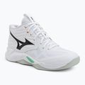 Röplabdacipő Mizuno Wave Momentum Pro Mid white/black/frozen emerald