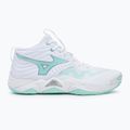 Női röplabda cipő Mizuno Wave Momentum Elite Mid fehér/kék színű 2