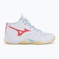 Női röplabda cipő Mizuno Wave Momentum Pro Mid fehér/calypso coral/pale banán 2