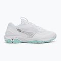 Női kézilabda cipő Mizuno Wave Stealth 6 fehér/kék árnyalatú Mizuno Wave Stealth 6 fehér/kék színű 2