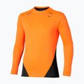 Férfi hosszú ujjú futópóló Mizuno Tech Thermal Charge tangelo 3