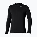 Férfi futó hosszú ujjú Mizuno Core Impulse Half Zip Tee fekete