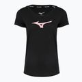 Női futópóló Mizuno Core Runbird Tee fekete/mályva színű