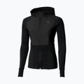 Női futó dzseki Mizuno Active Warm Hybrid Full Zip kapucnis dzseki fekete
