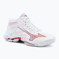 Női röplabdacipő Mizuno Wave Lightning Elite Mid white/rose elegance/lava falls