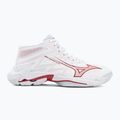 Női röplabdacipő Mizuno Wave Lightning Elite Mid white/rose elegance/lava falls 2