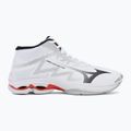 Röplabda cipő Mizuno Wave Lightning Pro Mid white/black/fiery red 2