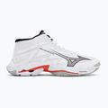 Röplabdacipő Mizuno Wave Lightning Elite Mid white/black/fiery red 2