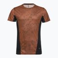 Férfi futópóló  Mizuno Active DryAeroFlow Graphic copper brown