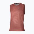 Férfi futópóló Mizuno Core Graphic Sleeveless copper brown
