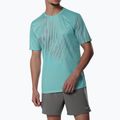 Férfi futópóló Mizuno Core Graphic Tee aquifer