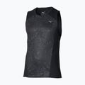 Férfi futópóló Mizuno Active DryAeroFlow Graphic Tank Top black/gray 2