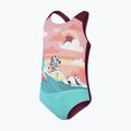 Speedo Digitális nyomtatott egyrészes gyermek fürdőruha kék és rózsaszín 8-0797015159 3