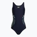 Speedo Plastisol Placement Muscleback gyermek egyrészes fürdőruha fekete 8-0832414380