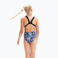 Speedo Digital Allover Leaderback gyermek egyrészes fürdőruha kék/fekete 8-1237714743 4