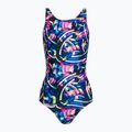 Speedo Digital Allover Leaderback gyermek egyrészes fürdőruha kék/fekete 8-1237714743