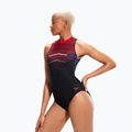 Speedo női egyrészes fürdőruha Digital Placement Hydrasuit fekete-piros 8-1244515213 6