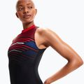 Speedo női egyrészes fürdőruha Digital Placement Hydrasuit fekete-piros 8-1244515213 8