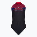 Speedo női egyrészes fürdőruha Digital Placement Hydrasuit fekete-piros 8-1244515213