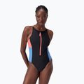 Speedo Zip Colorblock női egyrészes fürdőruha antracit