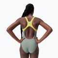 Speedo Zip Colorblock puha olajzöld női egyrészes fürdőruha 2