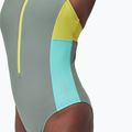 Speedo Zip Colorblock puha olajzöld női egyrészes fürdőruha 4