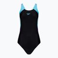 Speedo Colourblock Splice Muscleback női egyrészes fürdőruha fekete/édes lila/picton kék