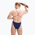 Speedo Placement Digital Vback női egyrészes fürdőruha cerulean kék/true cobalt/watermelon/fehér 7