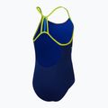 Speedo Placement Lane Line Line Back cerulean kék/lila rózsaszín/bitter lime/bolt egyrészes gyermek fürdőruha 3