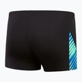 Férfi Speedo Allover Digital V-Cut Aquashort úszó boxeralsó fekete/igazi kobalt 2