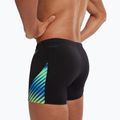 Férfi Speedo Allover Digital V-Cut Aquashort úszó boxeralsó fekete/igazi kobalt 7