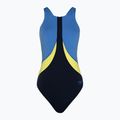 Speedo Colourblock Highneck Crossback true navy/sevres blue/lemon drizzle fürdőruha