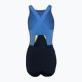 Speedo Colourblock Highneck Crossback true navy/sevres blue/lemon drizzle fürdőruha 2