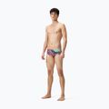 Férfi úszónadrág Speedo 13.5 cm Allover Training Club Brief black/matcha green/siren red 2