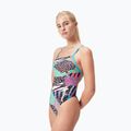 Egyrészes fürdőruha Speedo Allover Digital Tie Back black/matcha green/siren red 3