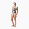 Egyrészes fürdőruha Speedo Allover Digital Tie Back black/matcha green/siren red 4
