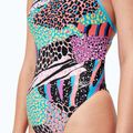 Egyrészes fürdőruha Speedo Allover Digital Tie Back black/matcha green/siren red 7