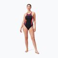 Speedo High Neck Splice Cross Back egyrészes fürdőruha fekete/plum dandy/siren red 6