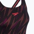 Speedo HyperBoom Allover Medalist fekete/plum dandy/siren piros egyrészes fürdőruha 3