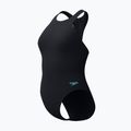Speedo Racer Zip női egyrészes fürdőruha beépített melltartóval antracit antracit 3
