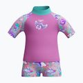 Gyermek két részes fürdőruha Speedo Digital Rash Top Set neon violet