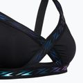Speedo Solid Logo elasztikus kereszt elülső fürdőruha felső antracit 3