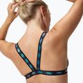 Speedo Solid Logo elasztikus kereszt elülső fürdőruha felső antracit 7