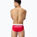 Férfi Speedo Jetstream Retro Logo Brief magas kockázatú piros fürdőnadrág 3
