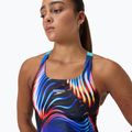 Női egyrészes fürdőruha Speedo Allover Digital Leaderback lava blur/speedo black 9