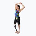Női egyrészes fürdőruha Speedo Fastskin LZR Pure Valor 2.0 Openback Kneeskin black/molten blur 2