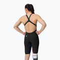 Női egyrészes fürdőruha Speedo Fastskin LZR Pure Valor 2.0 Openback Kneeskin black/molten blur 3