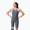 Speedo Fastskin női fürdőruha LZR Pure Valor 2.0 Closedback Kneeskin szürke ólom / akadia kék / mainline