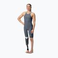 Speedo Fastskin női fürdőruha LZR Pure Valor 2.0 Closedback Kneeskin szürke ólom / akadia kék / mainline 2